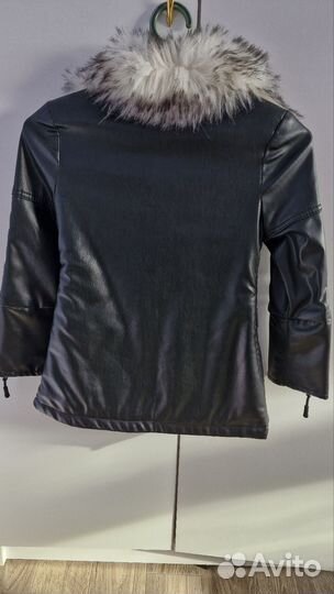 Кожаная куртка детская для девочка на 5/6 лет