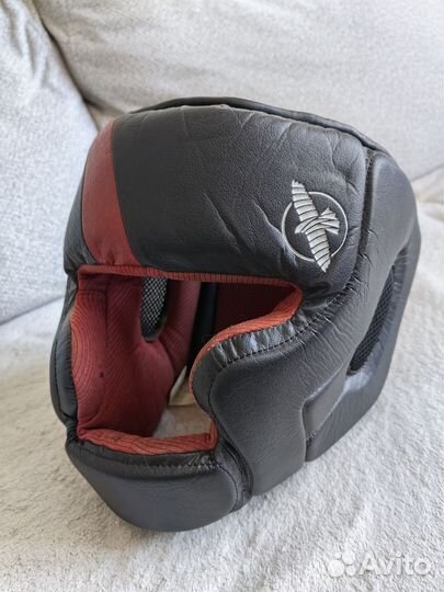 Боксерский шлем hayabusa T3 черно-красный