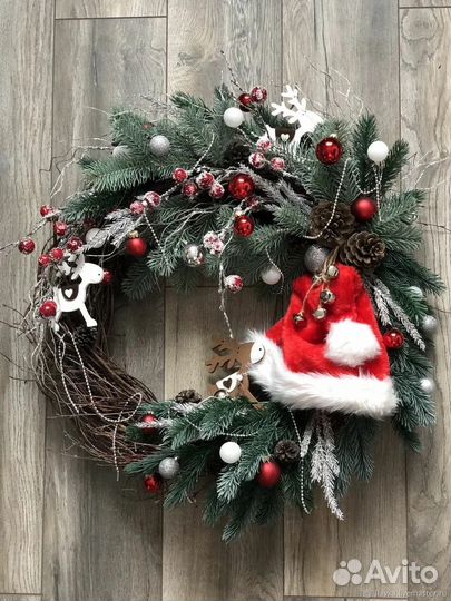Новогоднее украшение, рождественский венок