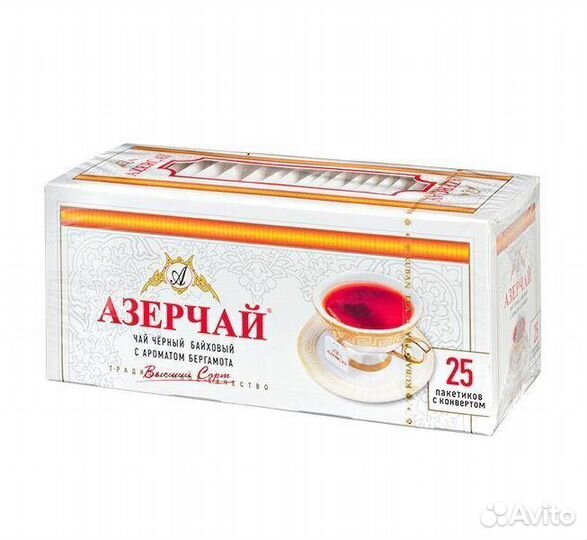 Чай Азерчай Бергамот 25пакетиков (опт)