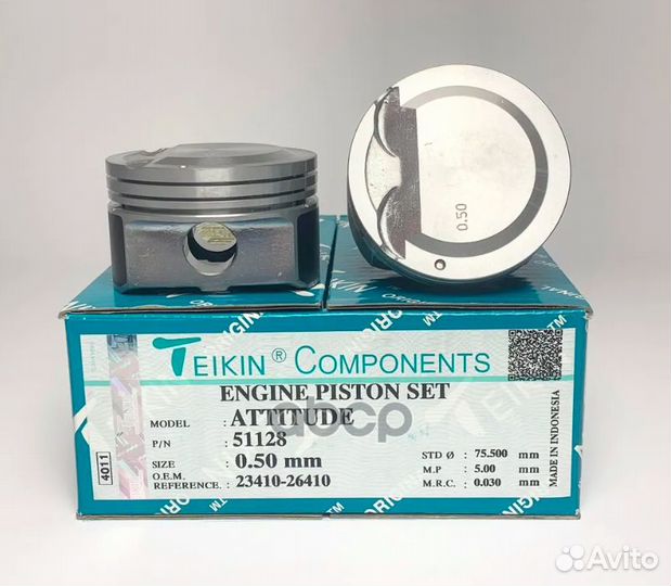 Комплект поршней G4EE +0.50 51128050 teikin