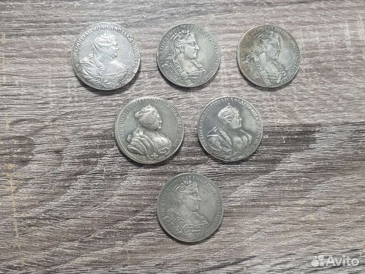 Монеты 6 шт. Анна 1731 - 39