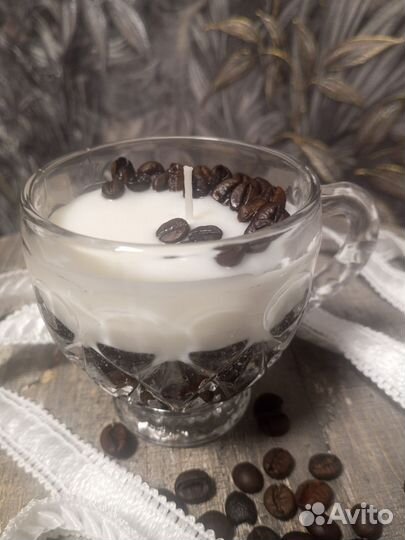 Свеча в кружке ручной работы