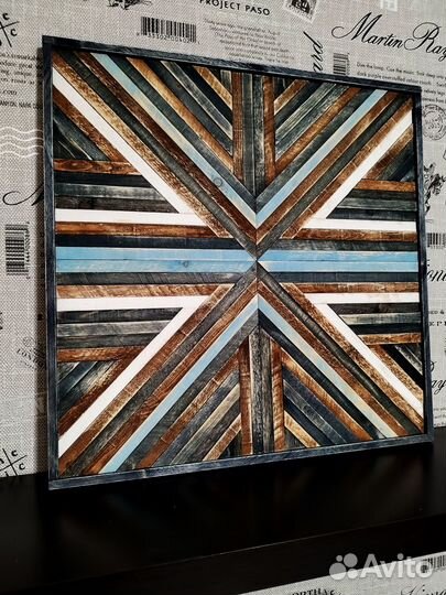 Картина из дерева. Скандинавский стиль. Бохо