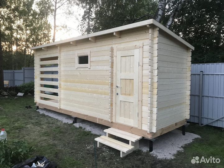 Каркасный хозблок без отделки