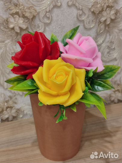 Букет цветов из мыла