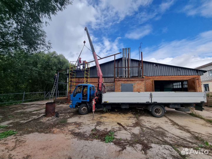Кран манипулятор. Борт 5т. 6м. Стрела 3т. 10м