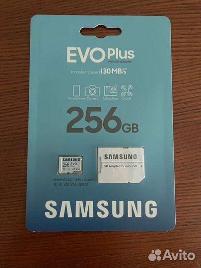 Карта памяти MicroSD 256 samsung
