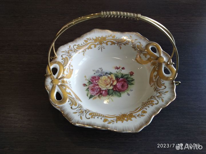 Фарфоровая ваза-конфетница СССР