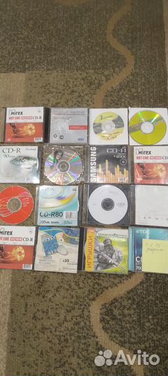 CD диски чистые и с записью, DVD, кассеты