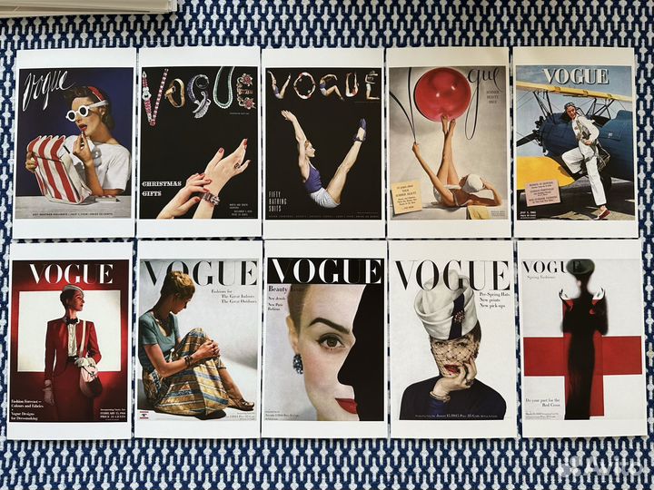 Открытки: обложки журнала Vogue 1890е-2011е гг