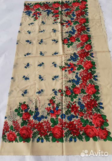 Платки шерсть и хб 150см, 90,85,77см