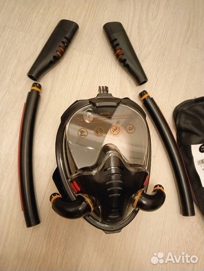 Маска для дайвинга с двойным дыханием/ очки для по
