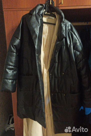 Куртка зимняя из экокожи