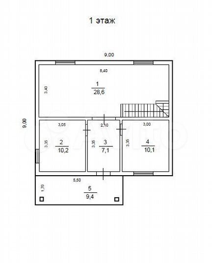 Дом 120,7 м² на участке 10 сот.