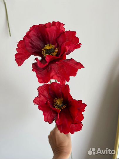 Маки искусственные цветы