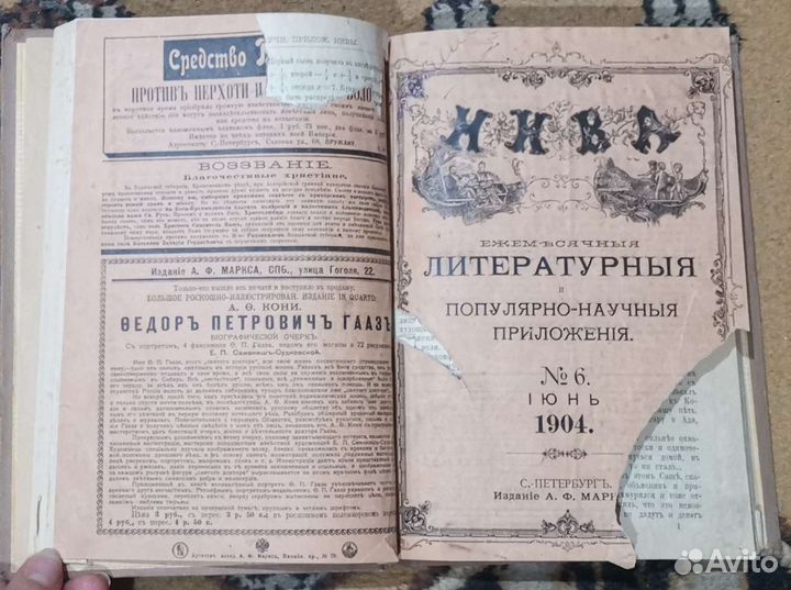 Журнал Нива 1904 г