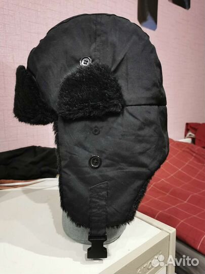 Шапка- ушанка чёрная
