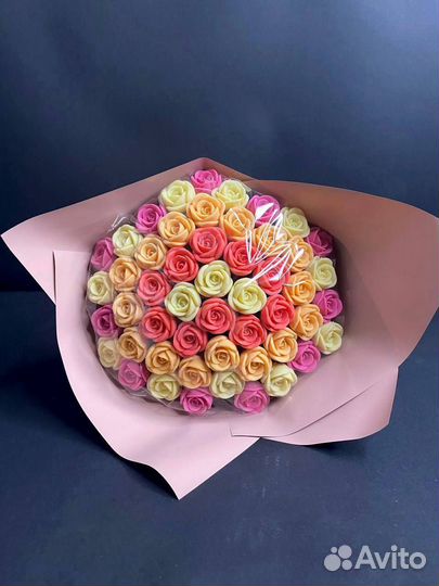 Букет - 51 Роза из Белого Шоколада