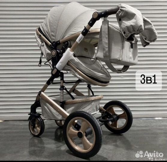 Коляска 3в1,Luxmom 518, тёплая, новая