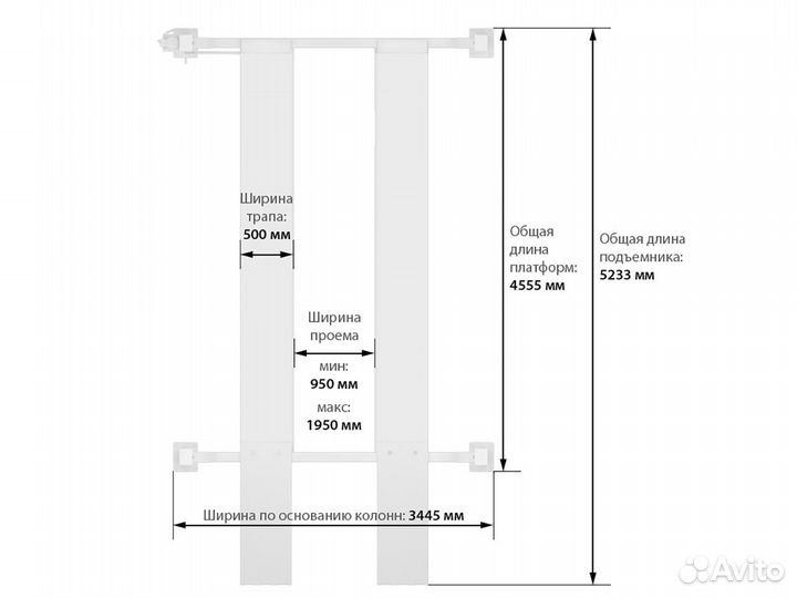 Автоподъемник Launch TLT-440E + траверса