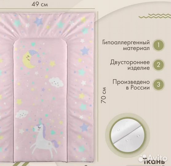 Матрасик для пеленального столика