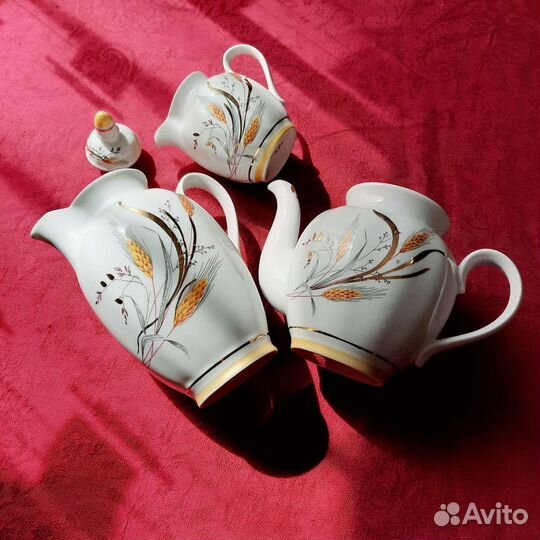 Сервиз чайно-кофейный,Дулёво,Колосок 6/34,б/у