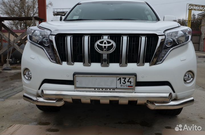 Защита переднего бампера Toyota LC Prado 150 2014+