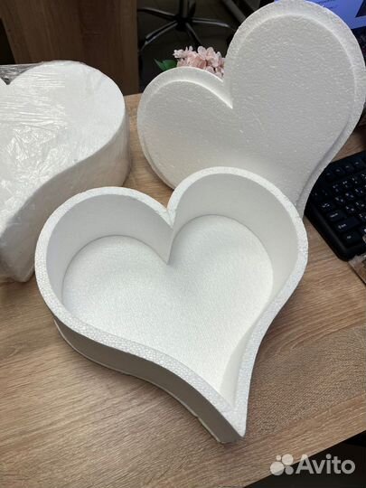 Заготовка сердце из пенопласта, фальш ярус