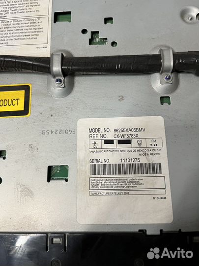 DVD проигрыватель потолочный зад Subaru tribeca b9