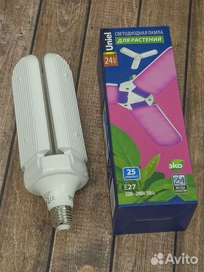 Фитолампа для растений uniel LED-P65-24W