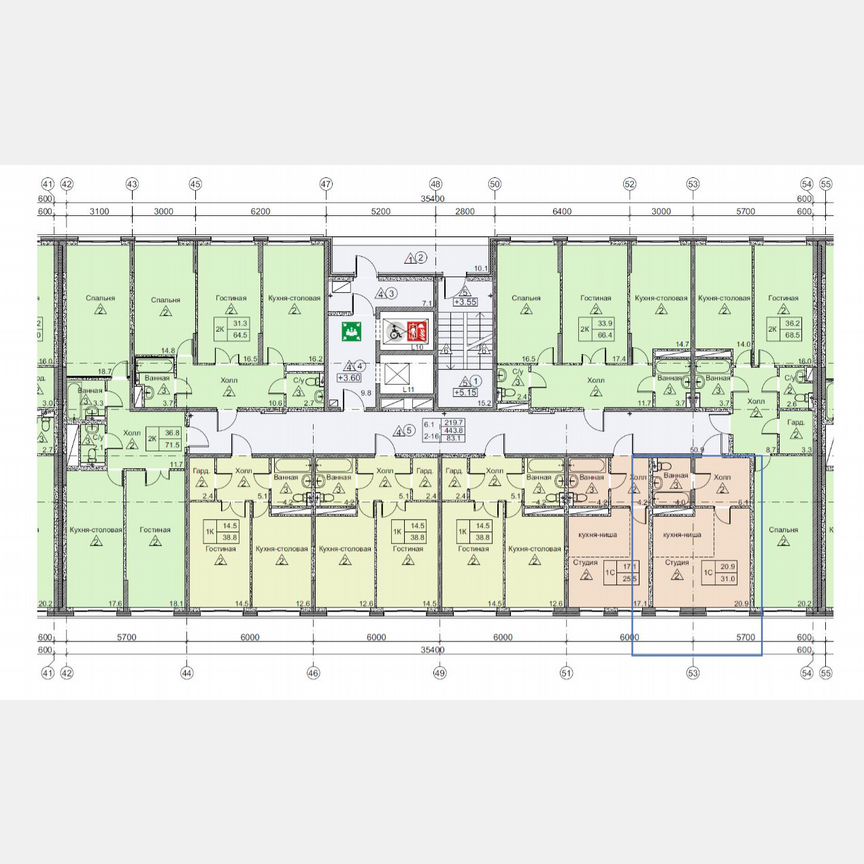 Квартира-студия, 31,1 м², 16/22 эт.