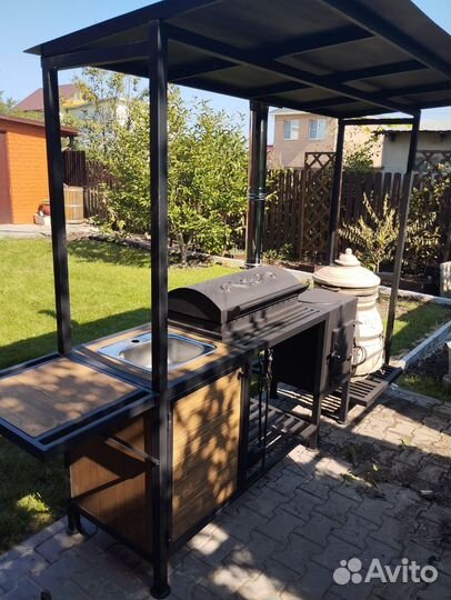 Мангал с крышей