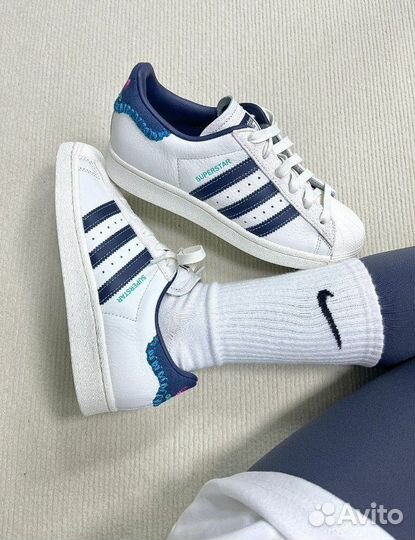 Feifei Ruan x Adidas Superstar White Navy