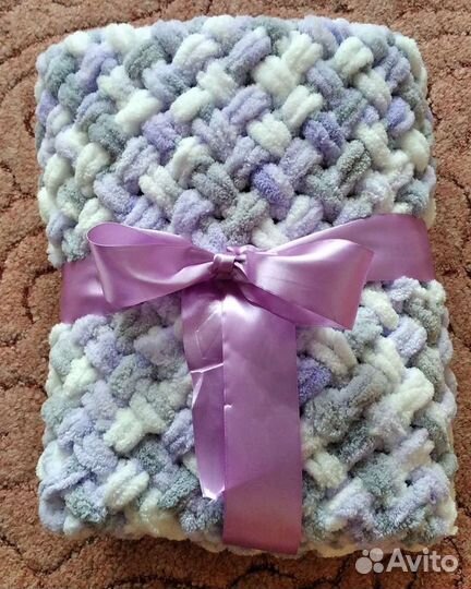 Плед детский вязаный