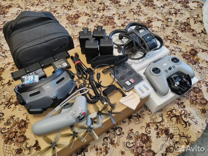 Большой комплект DJI Avata, 4 аккума, 2 пульта