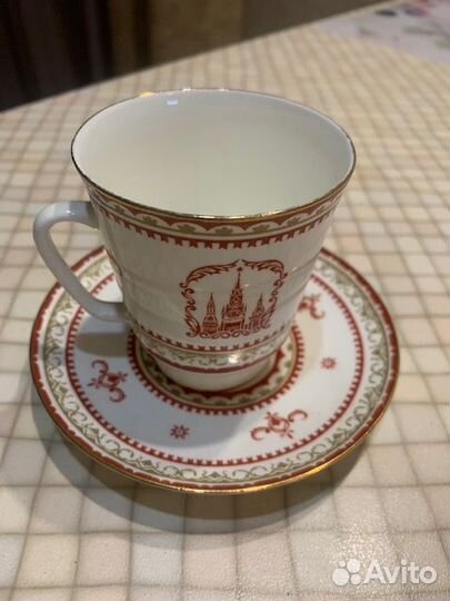 Кофейная пара лфз костяной фарфор СССР