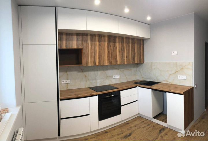 Кухонный гарнитур прямой матовый