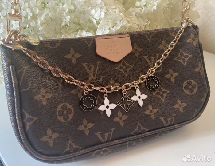 Сумка Louis Vuitton цепочка и брелок