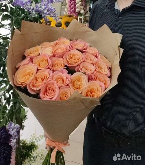 Букет.Розы 25 штук.Цветы.Купить
