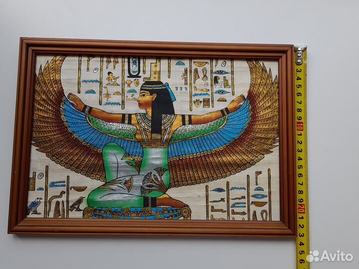 Картина на папирусе Египет богиня Исида