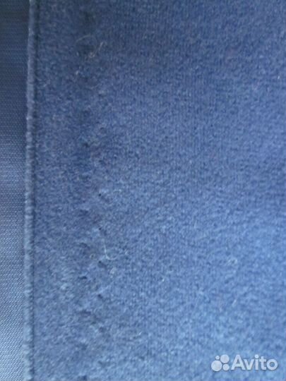 Отрез ткани велюр полиэстер синий