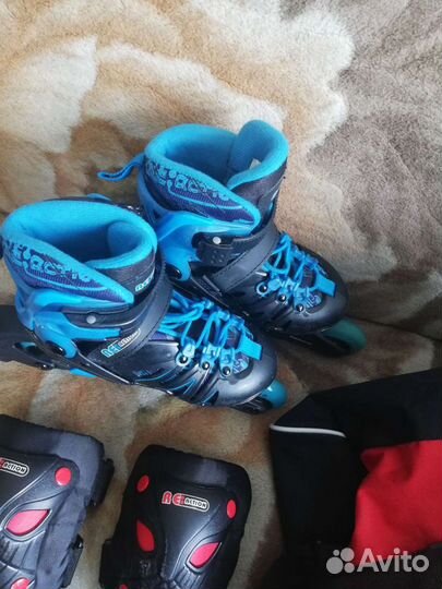 Детские ролики раздвижные и защита