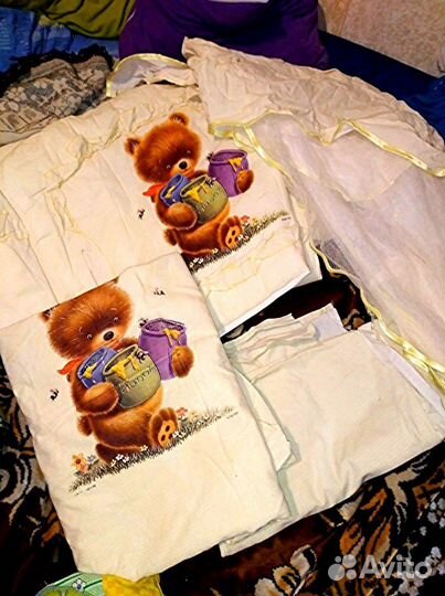 Бортики, балдахин, пододеяльник,простыня