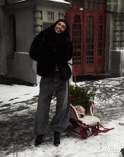 Шуба чёрная