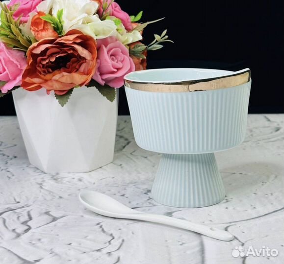 Набор 6креманок,6 ложек