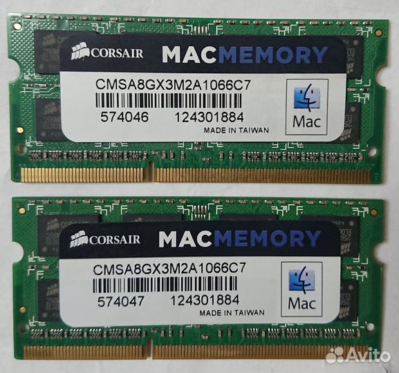 Для ноутбука MacMemory DDR3 4Gb PC3-8500S 1066 Мгц