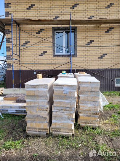 Кирпич облицовочный слоновая кость полуторный