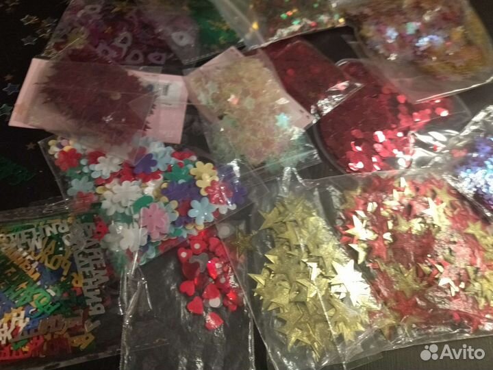 Конфетти фольгированные (блёстки) цена за всё
