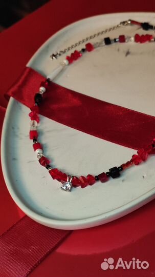 Бусы ручной работы колье украшение чокер